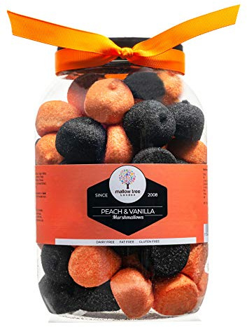 Mallow Tree Peach and Vanilla Flavoured Marshmallow Balls in a Gift Jar 600 g