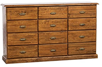 Biscottini Kommode Schrank Made in Italy - Badezimmermöbel 170x40x100 cm - Kommode Holz massiv - Kommode Schlafzimmer mit Schubladen - Konsole