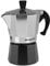 Orbegozo KFM 330, caffettiera 3 tazze, adatta per fornelli a gas, ceramica ed elettrici, manico ergonomico, valvola di sicurezza, alluminio, colore nero e argento
