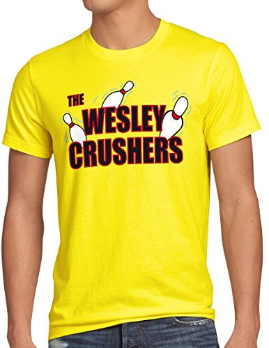 style3 The Wesley Crushers Herren T-Shirt Sheldon, Größe:L;Farbe:Gelb