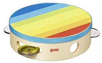 Goki 61920 - Musikinstrument - Tamburin mit Schellen
