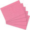 Exacompta 38085B 100er Pack Premium Karteikarten liniert DIN A8 ideal für die Schule, zum Lernen von Vokabeln und passend zur Bunnybox Lernkartei 55 x 74 mm rosa