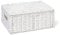 ARPAN Paper Rope Storage Basket Box With Lid - White (Medium)