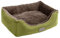 Kerbl Pet Kuschelbett Samuel, grün/grau, 60x50x17cm