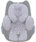 JYOKO Kids Sitzverkleinerer Antiallergikum Universal Baby 100% Baumwolle (White Star, Enthält eine Kopf- und eine Körperstütze)