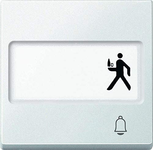 Merten Wippe mit Schriftfeld und Kennzeichnung Klingel, System M, polarweiß, MEG3365-0419