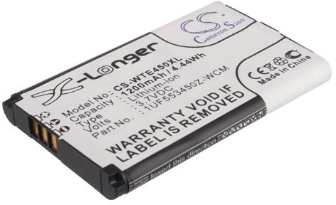 Battery for Wacom Intuos5 Touch Li-ION 3.7V 1200mAh - 1UF553450Z-WCM, B056P036-1004, F1134J-711, SLA-A328, ACK-40403