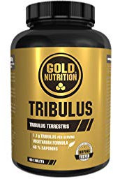 Testosterona Hombre GoldNutrition Tribulus 550 mg - 60 Cápsulas, Masa Muscular, Fuerza Y Resistencia