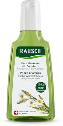 Rausch Schweizer Kräuter Pflege-Shampoo (kräftigt und schützt die Kopfhaut und schönes Haar, ohne Silikone und Parabene - Vegan), 1er Pack (1 x 200 ml) angenehm