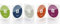 NFC Sticker NTAG 216 Tags 30mm Aufkleber aus PET, 5 Stück, bunt, 868 Byte NDEF Speicher, kompatibel mit Apple iOS HomeKit & Kurzbefehle sowie Android Apps, UID ASCII Mirror Feature, NFC Counter
