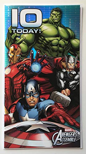 Marvel Avengers Assemble 10 Today. Geburtstagskarte