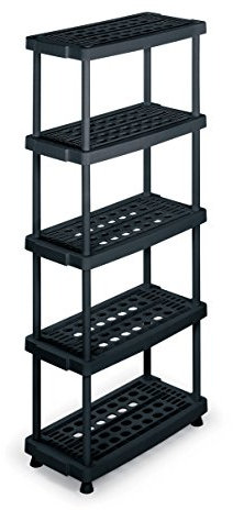 Terry, Scaffale 8040-5, Scaffale Modulare con 5 Ripiani, da Interno Esterno. Materiale: Plastica, Dimensioni: 79x39x176 cm