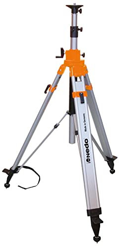 Nedo schweres Kurbelstativ - Nutzhöhe von 0,85m bis 3,02 m - Geeignet für Rotationslaser und Laserscanner