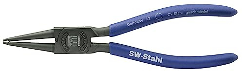 SW-Stahl 41401L Sicherungsringzange - Innen, Gerade, 175 mm, Chrom-Vanadium | Pr$$zise Seegeringzange f$$r 19-60 mm Ringe - Ergonomische Montagezange mit isolierten Griffen und robustem Titan-Finish