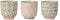 Bloomingville Cozy Becher 3er Set, Keramik, 3 Stück (1er Pack), 3, Grau,rosa