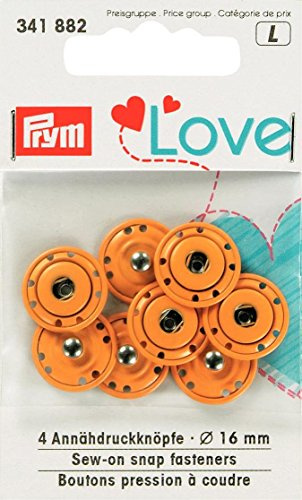 Prym Love Annähdruckknöpfe (4 St./16 mm, Orange)