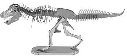 Fascinations MMS099 Metal Earth Metallbausätze - Dinosaurier Tyrannosaurus Rex, lasergeschnittener 3D-Konstruktionsbausatz, 3D Metall Puzzle, DIY Modellbausatz mit 2 Metallplatinen, ab 14 Jahre