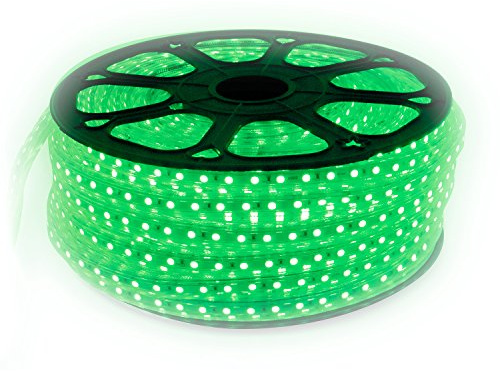 LED Strip Lichtband flexband 230 Volt mit 60x 5050 SMD pro Meter Grün 15 Meter