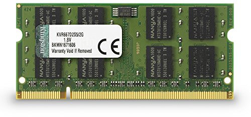 Kingston KVR667D2S5/2G RAM 2Go 667MHz DDR2 Non-ECC CL5 SODIMM, 200-pin, 1.8V