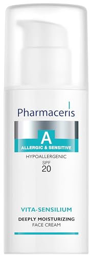 Pharmaceris A Vita-Sensilium, Gesichtscreme LSF 20, Tief Feuchtigkeitsspendende Leichte Creme, Feuchtigkeitscreme für Allergische und Empfindliche Haut, Lindert Reizungen - 50 ml