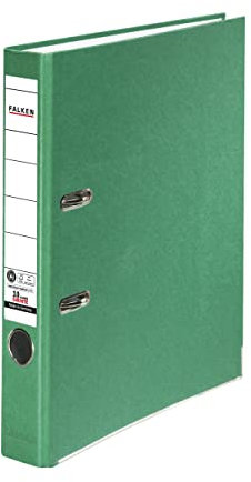Original Falken Recycolor Umwelt-Ordner Öko. Made in Germany. Farbiger Papierbezug außen 5 cm schmal DIN A4 grün Ringordner Aktenordner Briefordner Büroordner Pappordner CO2-Neutral Blauer Engel