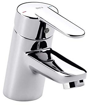 Roca Victoria Grifería para lavabo con desagüe automático, grifo monomando de repisa con enlaces de alimentación flexibles y aireador integrado, mezclador para cuarto de baño, cromado, A5A3025C00