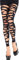 Damen Leggings Schwarz mit Schlitzen Einheitsgröße 36 bis 40