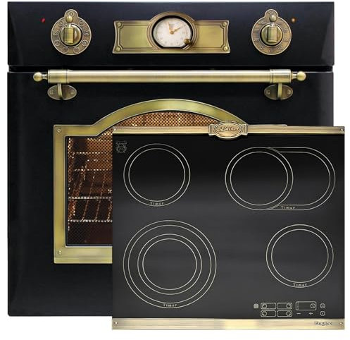 Kaiser EH 6355 Em Electriques Four encastré 67L Noir + Kaiser KCT 6395 Em Plaque de cuisson à induction 60 cm/noir plaque/8 fonctions/four rétro/8 fonctions/autosuffisant
