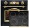 Kaiser EH 6355 Em Electrique Einbau-Backofen 67L Schwarz + Kaiser KCT 6395 Em Induktionskochfeld 60 cm/Schwarz Platte / 8 Funktionen/Retro Backofen / 8 Funktionen/autark
