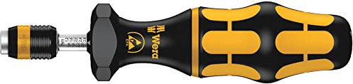 Wera, 7431 Kraftform Giravite dinamometrici regolabili ESD con porta-inserti Rapidaptor, 1/4 pollice, 0,30-1,00 Nm