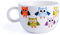 Excelsa Animals Tazza Thè Gufo, 200 ml, Porcellana, Bianco