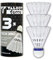 Talbot Torro Badminton Ball Tech 350, 3er Dose Nylonfederball für Freizeit, Training, Schule, für Indoor & Outdoor, Farbe: Weiß, Geschwindigkeit: Blau, Medium