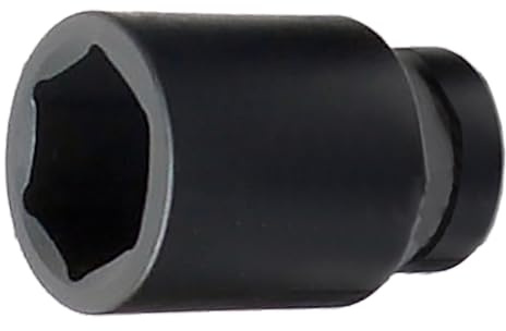 SW-Stahl 07980L-32 Impact-Steckschlüsseleinsatz 1 Zoll - 32 mm Tief | Schlagschrauberfeste Nuss aus Chrom-Molybdänstahl, 100 mm lang, mit Rille & Bohrung für Außensechskant-Profile
