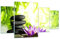 Mehrteilige Bilder auf Glas 160x90cm Glasbild Spa bambus blume wasser Groß XXL Wanddeko Schlafzimmer Küche Set 4 teilige Wandbilder Dekoration Wohnzimmer Modern Wand Kunstdruck Art GDL160x90-2477