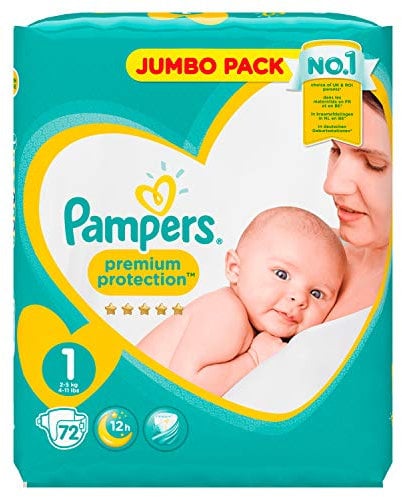 PAMPERS (Alte Version), Taille 1 - 2 a 5 kg - 72 couches