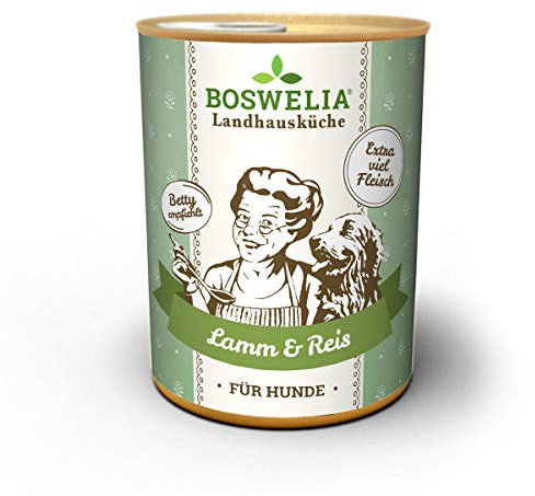Betty´s Landhausküche Dose Nassfutter Hund, getreidefrei, Beste Qualität, hochwertiges Fleisch, schonend gegart, Bettys, für alle Hunderassen geeignet, Lamm & Reis 400 g