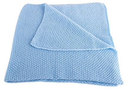 Love Cashmere Superweich 100% Kaschmir Babydecke - Babyblau - Handgefertigt in Schottland - UVP €250