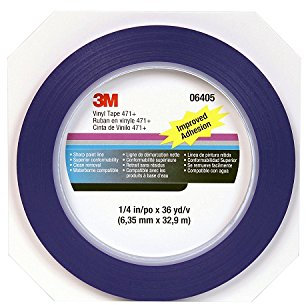 3M 471+ PN6405 Indigo Vinyl-Klebeband, praktisch verpackt, 0,63 cm x 33 m, 1 Stück.