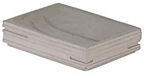 axentia San Diego Seifenschale, Beton, Beige, ca. 11 x 2,5 x 8 cm