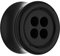 Treuheld® | 10mm Knopf Ohr Plug/Button Flesh Tunnel | Schwarz | Acryl/Kunststoff | Double Flared Ohrtunnel | hautfreundlich & antiallergen
