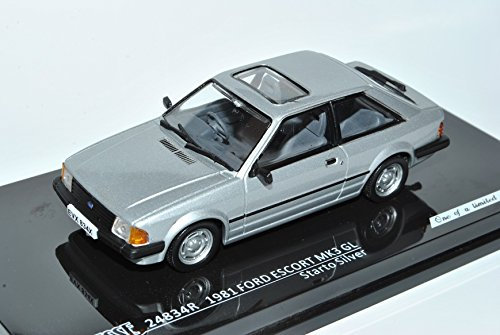 Vitesse Ford Escort MK3 GL 3 Türer Silber 1980-1986 1/43 Modell Auto mit individiuellem Wunschkennzeichen