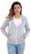 True Face Ladies Hoodie Zip Up Plain Womens Sweatshirt Fleece Full Zipper Hooded Long Sleeve Zipped Top Grey Medium
