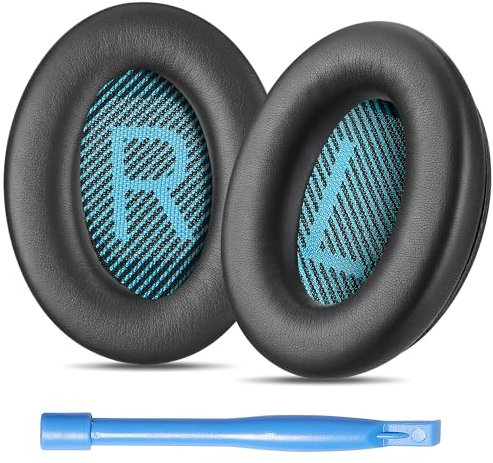 AHG Accessory House Global quietcomfort 25 Ohrpolster Ersatzkissen kompatibel mit Bose QuietComfort 25 (QC25) Noise Cancelling Kopfhörer (schwarz) Überlegener Komfort | Haltbarkeit | extra dick