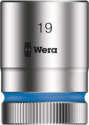 Wera 05003610001 8790 HMC Douille Zyklop à emmanchement 1/2, 19.0 mm, Argent/bleu