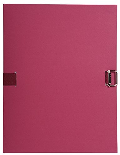 Exacompta - Ref. 724E - Box mit 1 Ordner mit ausziehbarem Rücken aus farbigem Leinwandpapier - Buchrücken bis 13 cm verlängerbar - Format 24 x 32 cm - für Dokumente im A4-Format - Farbe Burgunderrot