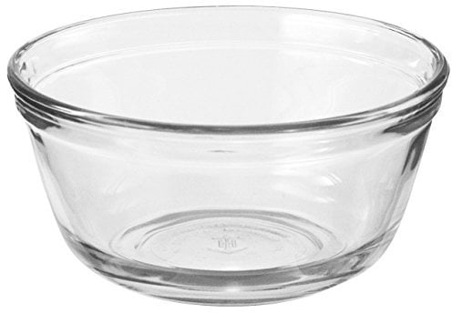 Anchor Hocking Glass Food Prep and Mixing Bowls, 4 Quart (Set of 2), Clear - 81629L11