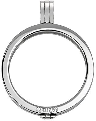 Quiges Versilbert Edelstahl Auswechselbarer Coin Anhänger Münzfassung 33mm