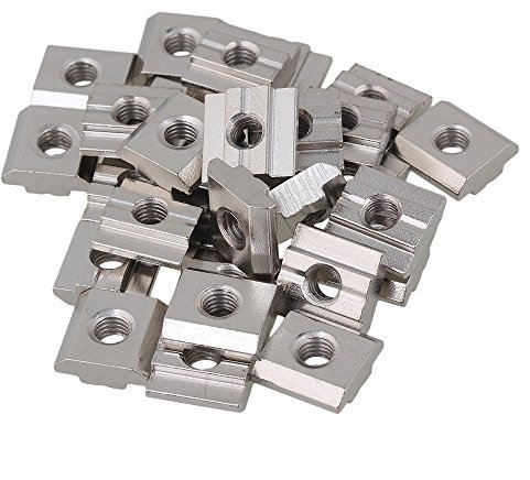 T6 Gleitmuttern aus silbernem Kohlenstoffstahl M6-Gewinde für Aluminiumprofil Extrusionsschlitz der europäischen Standard