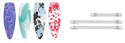 Brabantia Ironing Board Cover with 4 mm Foam and Fasteners - Size D, Extra Large, Bright Assorted Colours