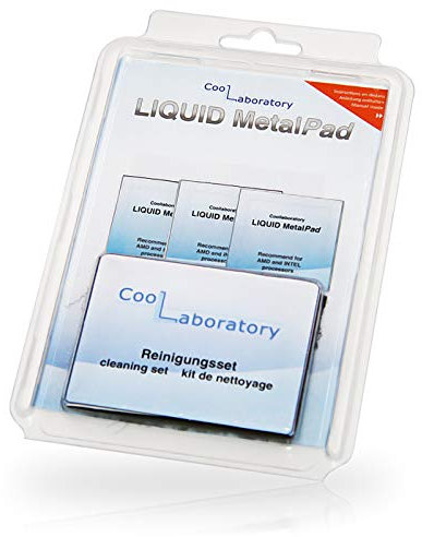 Coollaboratory Liquid Metal Pad Cooling Kit mit 1x Reinigungs-Kit f1/4r 3x CPU